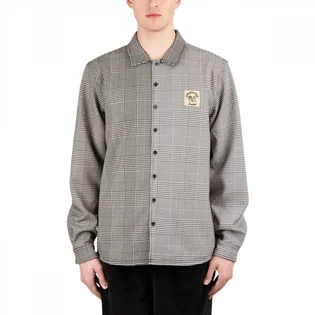 Рубашка унисекс Pleasures Chase Plaid Button Down Shirt Grey P22SP005-BLACK