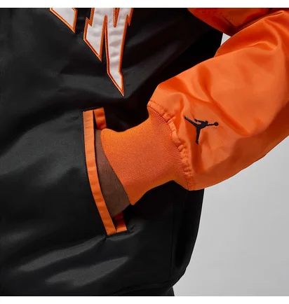 Бомбер мужской Air Jordan Brooklyn Collegiate Varsity Black/Orange HV0099-011