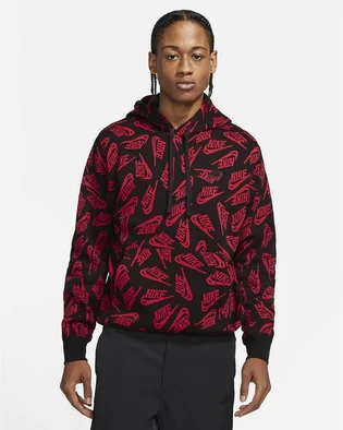 Худи мужское Nike Sportswear Sport Essentials+ Black/Red DD4847-657