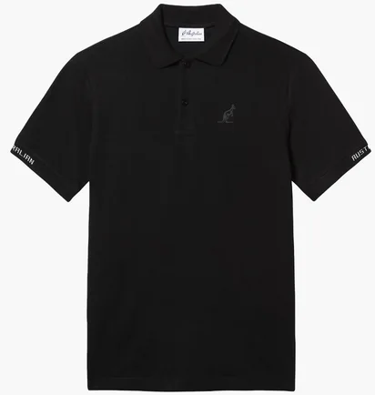 Поло мужское AUSTRALIAN Logos Polo Pique El R-Fit Black LSUPO0063-003