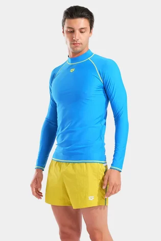 Лонгслив мужской Arena Rash Vest Graphic Blue 011107-830