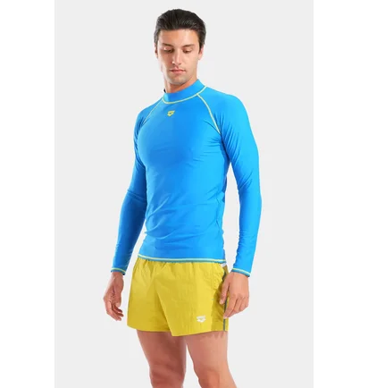 Лонгслив мужской Arena Rash Vest Graphic Blue 011107-830