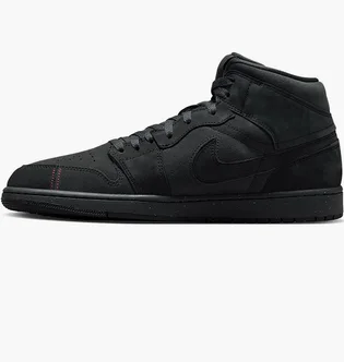 Кроссовки мужские Air Jordan 1 Mid Se Craft Monochrome Black FD8634-001