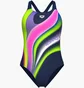 Купальник женский Arena Water Fluids Swimsuit Swim Pro Blue/Multi 008837-570