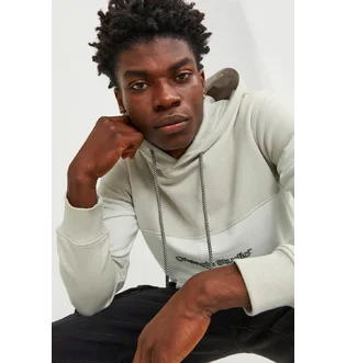 Худі чоловіче Jack & Jones Jorlakewood Bf Ln Beige 12246802-MOONBEAM