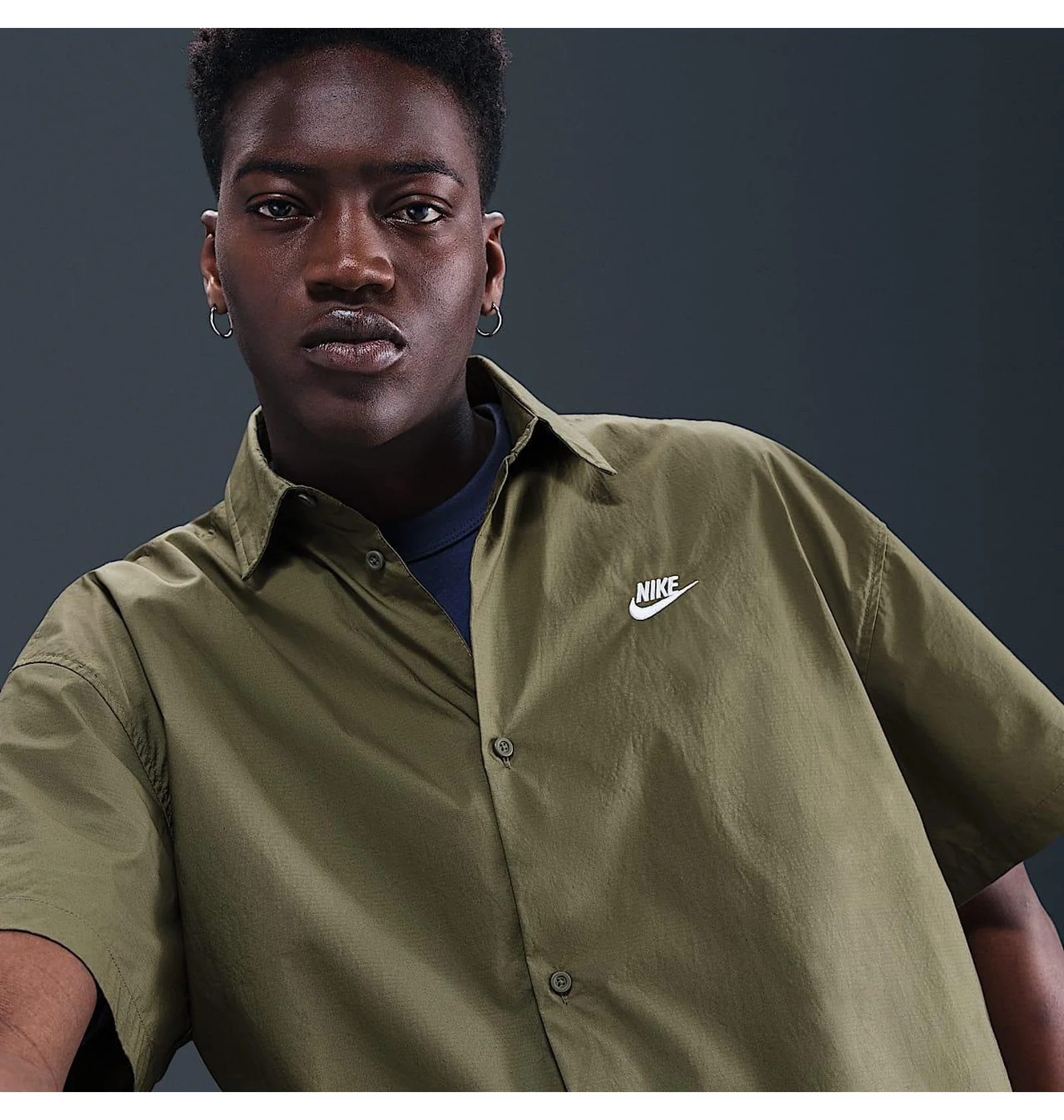 ᐉ Сорочка чоловіча Nike Nk Club Ss Btn Shirt Os Olive HJ2026-222