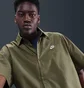 Рубашка мужская Nike Nk Club Ss Btn Shirt Os Olive HJ2026-222