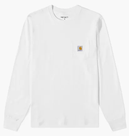 Лонгслив мужской Carhartt Long Sleeve Pocket Tee White I030437-02XX