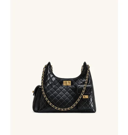 Сумка жіноча JW PEI Vivian Quilted Chain Shoulder Bag Black BB2025BG131429JWP