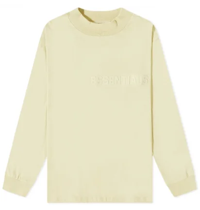 Лонгслів чоловічий Fear of God Essentials Long Sleeve Logo Tee Yellow 125SU222016F