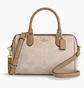Сумка жіноча COACH Rowan Satchel Bag In Blocked Signature Canvas Beige CY679