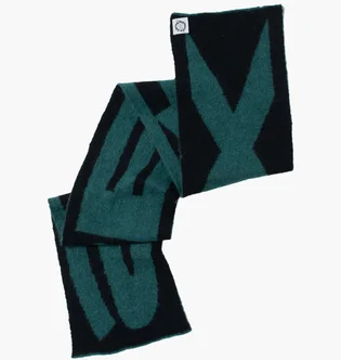 Шарф Carne Bollente What Else ? Black/Green AW23SF0101-GREEN