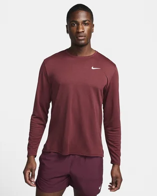 Лонгслів чоловічий Nike Miler Dri-Fit Uv Long-Sleeve Running Top Red FB7070-681