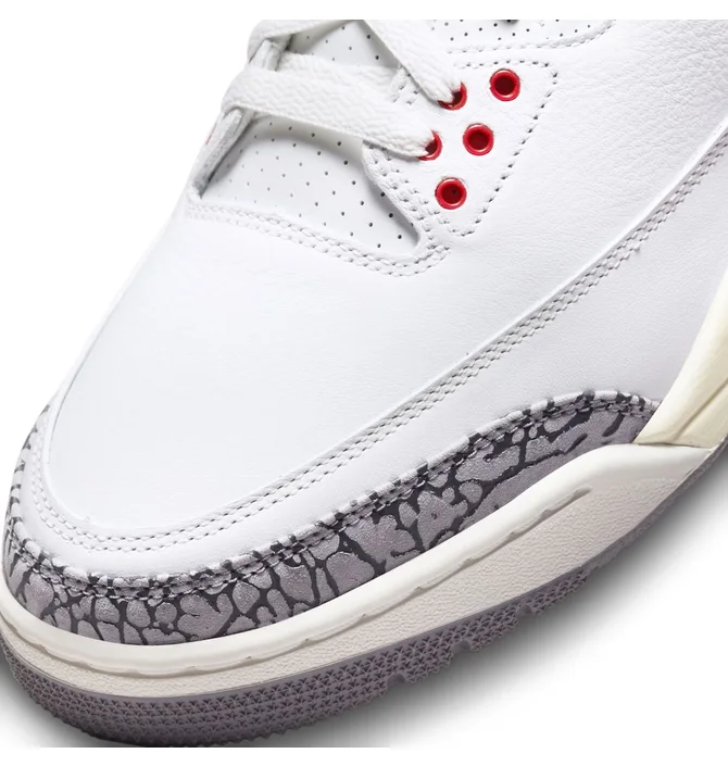 ᐉ Кроссовки мужские Air Jordan 3 Retro White Cement Reimagined