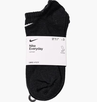 Шкарпетки унісекс Nike Everyday Twt Ns (3 пари, неутеплені) Black SX7678-010