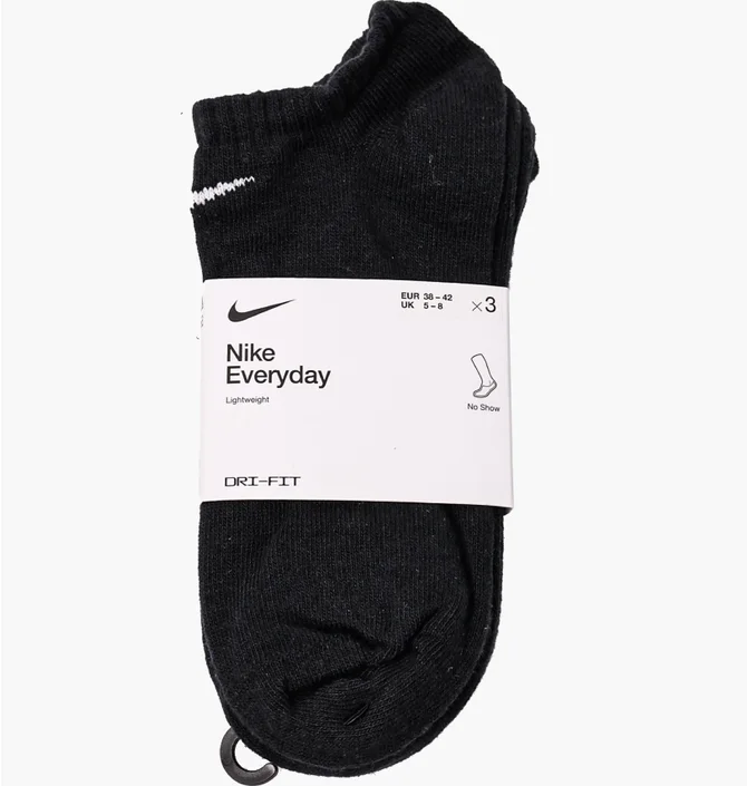 Шкарпетки унісекс Nike Everyday Twt Ns (3 пари, неутеплені) Black SX7678-010