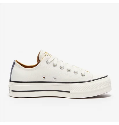 Кеды женские Converse Chuck Taylor All Star Lift Platform Denim Fashion White A03829C