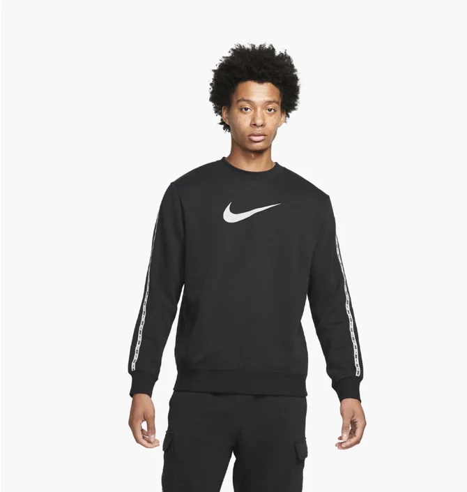 Свитшот мужской Nike M NSW REPEAT FLC CREW BB SLVR DQ1938-011