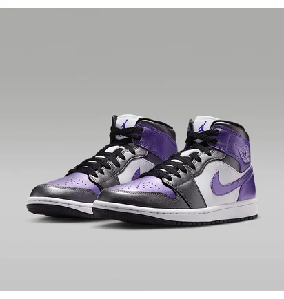 Кроссовки женские Air Jordan 1 Mid Se Violet/White HJ5911-105