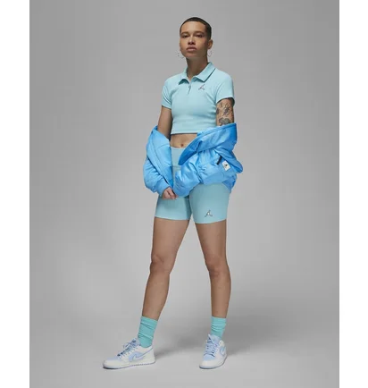 Шорты женские Air Jordan Ribbed Bike Shorts Turquoise DZ3180-464