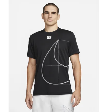 Футболка чоловіча Nike Dri-Fit Q5 MenS Short-Sleeve Fitness Top Black DQ6626-010