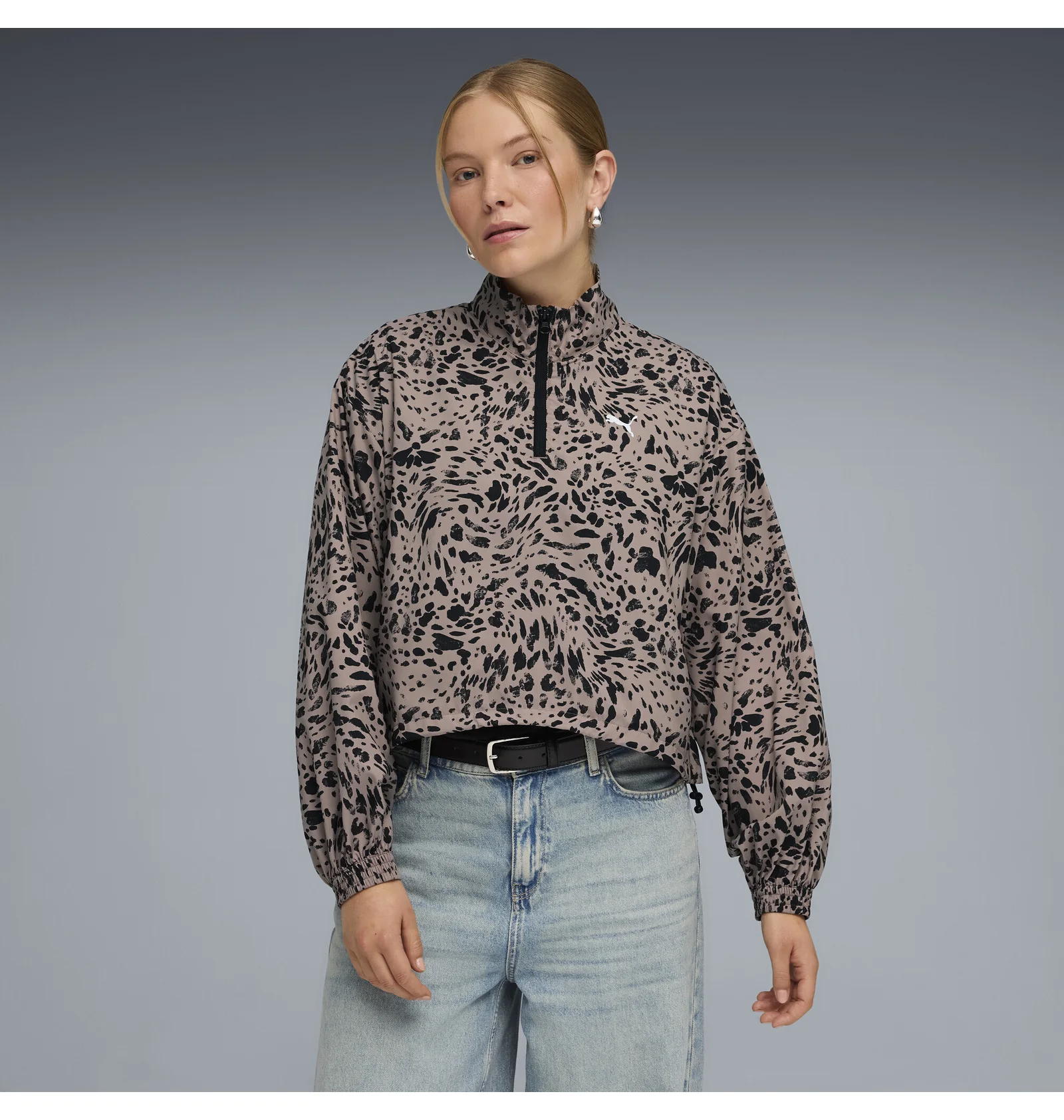 ᐉ Олимпийка женская Puma Ess Animal Print Half-Zip Brown/Black