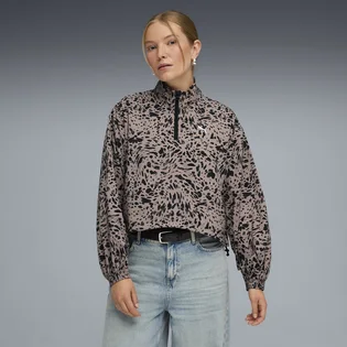 Олімпійка жіноча Puma Ess Animal Print Half-Zip Brown/Black 692465-88