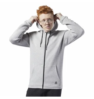 Толстовка мужская Reebok Workout Ready Full-Zip Fleece Grey EC0897