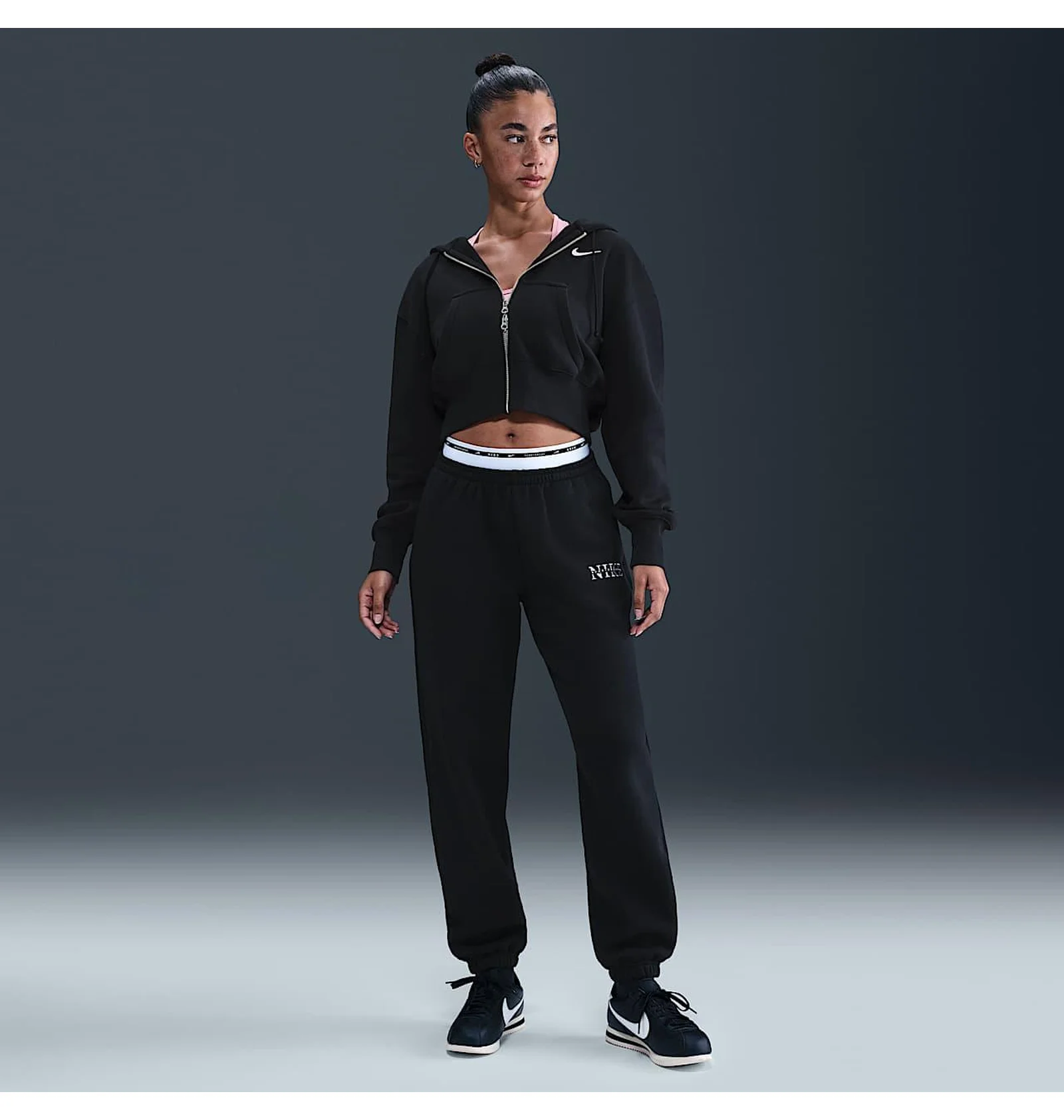 ᐉ Толстовка женская Nike Sportswear Phoenix Fleece Black HV2426