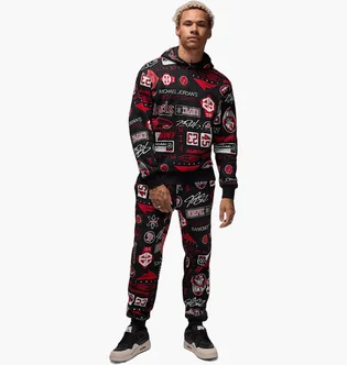 Спортивный костюм мужской Air Jordan Essentials Printed Fleece Black HM7254-010__HM7257-010