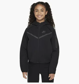 Толстовка детская Nike Sportswear Tech Fleece Girls Full-Zip Hoodie Black HV8695-010