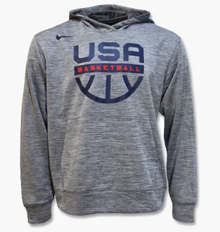 Худи мужское Nike Usa Spotlight MenS Basketball Hoodie Grey CD5337-063