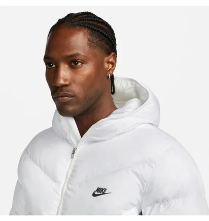 Куртка чоловіча Nike M Nk Sf Wr Pl-Fld Hd Jkt White/Grey Dr9605-100