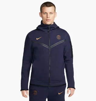 Толстовка мужская Nike Paris Saint-Germain 23/24 Nsw Tech Fleece Hoodie Fzwr Blue DV4827-498