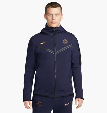 Толстовка чоловіча Nike Paris Saint-Germain 23/24 Nsw Tech Fleece Hoodie Fzwr Blue DV4827-498