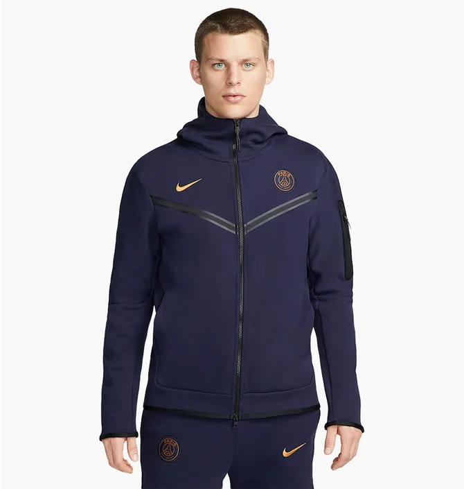 Толстовка чоловіча Nike Paris Saint-Germain 23/24 Nsw Tech Fleece Hoodie Fzwr Blue DV4827-498
