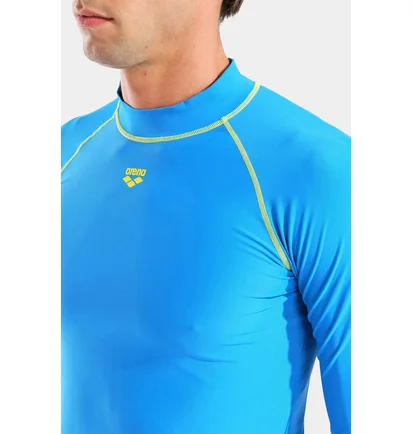 Лонгслив мужской Arena Rash Vest Graphic Blue 011107-830