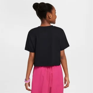 Футболка дитяча Nike Sportswear Big Kids (Girls) Cropped T-Shirt Black FZ5548-010