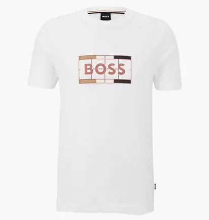 Футболка мужская Hugo Boss T-Shirt Slim Fit White 50486210