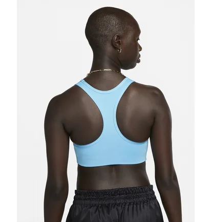 Топ женский Nike Swoosh WomenS Medium-Support 1-Piece Pad Sports Bra Light Blue BV3636-416