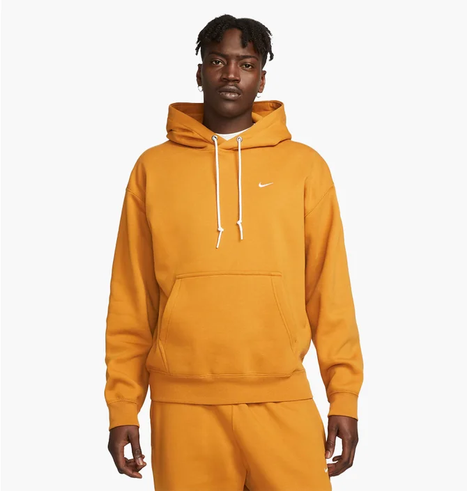 Худі чоловіче Nike Solo Swoosh MenS Fleece Pullover Hoodie Yellow DX1355-754
