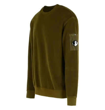 Світшот чоловічий C.P. Company Emerized Diagonal Fleece Olive 19CMSS249A006614G-683