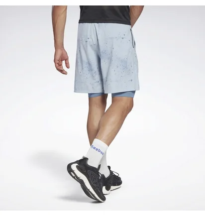 Шорты мужские Reebok Lm Strength 2In1 Shorts Light Blue HD4162