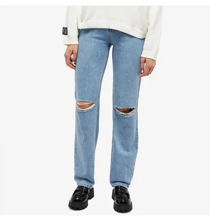 Джинсы женские Ksubi Playback Authentik Trashed Denim Jeans Light Blue WCO23DJ002