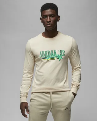 Лонгслів чоловічий Air Jordan Brand MenS Long-Sleeve T-Shirt Beige DV1469-219