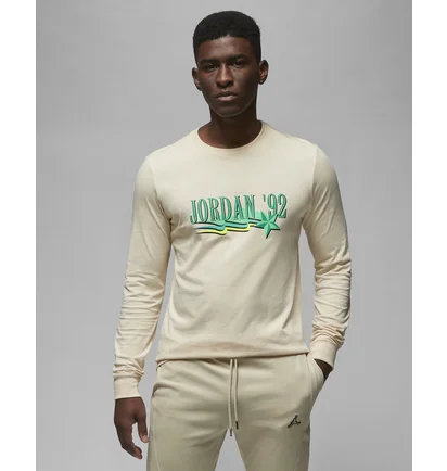 Лонгслив мужской Air Jordan Brand MenS Long-Sleeve T-Shirt Beige DV1469-219