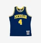 Майка унисекс Mitchell & Ness Michigan State Chris Webber 1991 Swingman Jersey Blue SMJY4437-UMI91CWEASBL