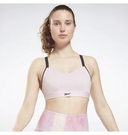 Топ женский Reebok Lux Strappy Medium-Impact Sports Bra Pink Gu5860