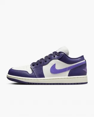 Кроссовки женские Air Jordan 1 Low WomenS Shoes White/Violet DC0774-502