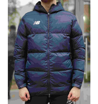 Пуховик чоловічий New Balance Team Base Blue MJ031540NV